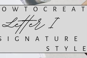 How to create Letter I Signature Style