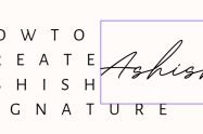 How to Create Ashish Name Best Signature