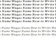 How to Write Waqas Name