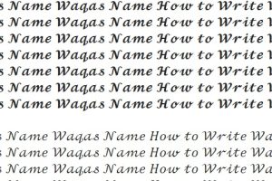 How to Write Waqas Name